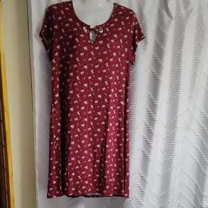 New With Tags Cranberry Floral DressSize Medium Rubee